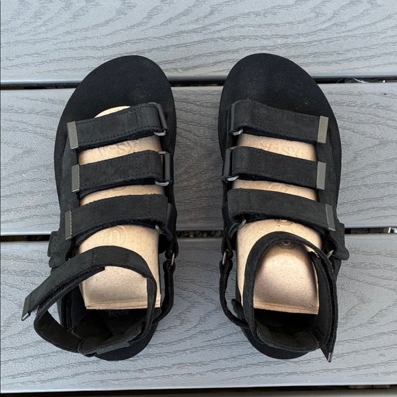 Teva Flatform Mevia Strappy Gladiator Platform Sandals Black Size 8 - Picture 13 of 17
